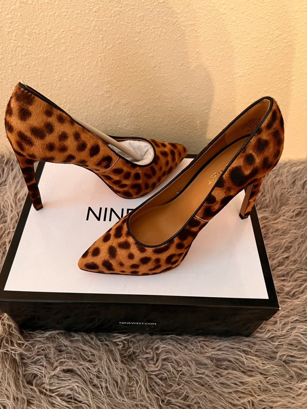 NIB Nine West Leopard Print Stiletto High Heels Size 6 - Picture 7 of 13